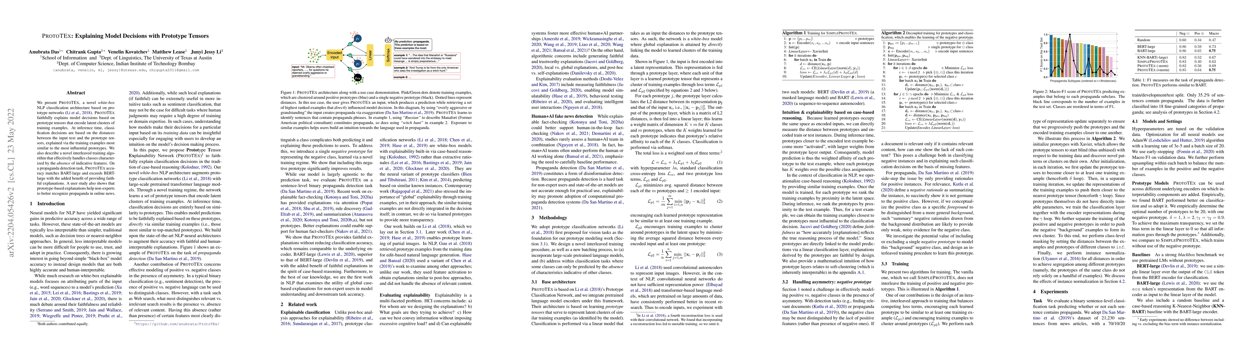 Thumbnail for ProtoTEx: Explaining Model Decisions with Prototype Tensors