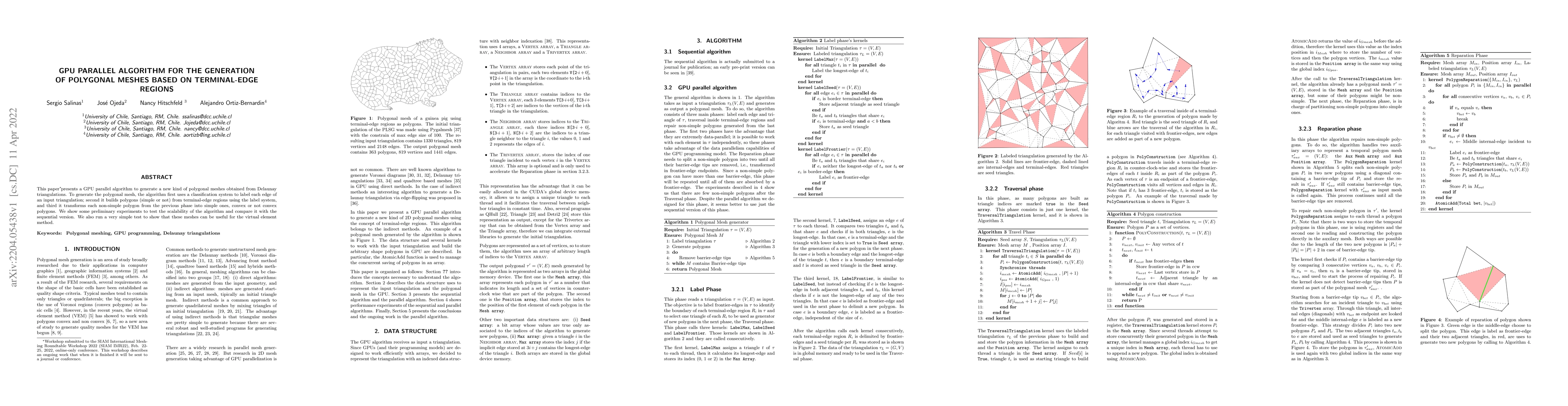 Thumbnail for GPU Parallel algorithm for the generation of polygonal meshes based on
  terminal-edge regions