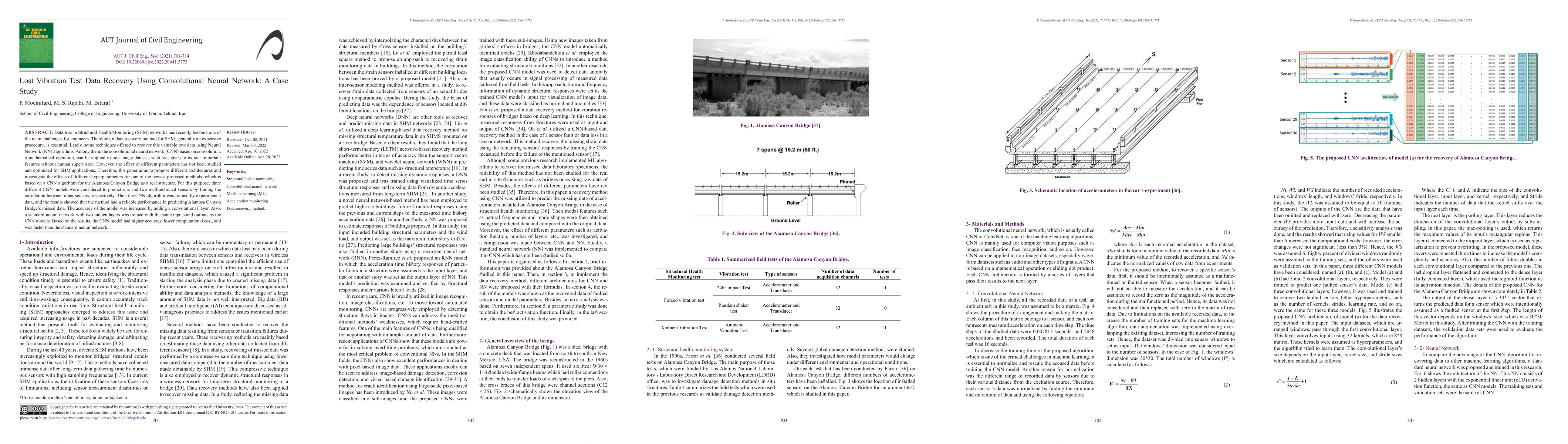 Thumbnail for Lost Vibration Test Data Recovery Using Convolutional Neural Network: A
  Case Study