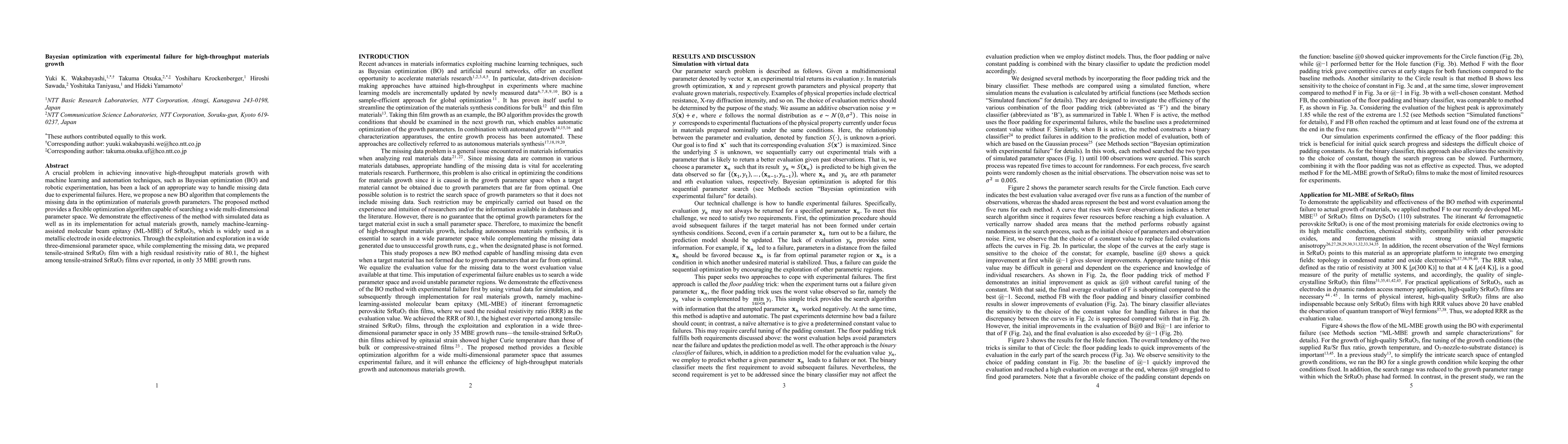 Thumbnail for Bayesian optimization with experimental failure for high-throughput
  materials growth