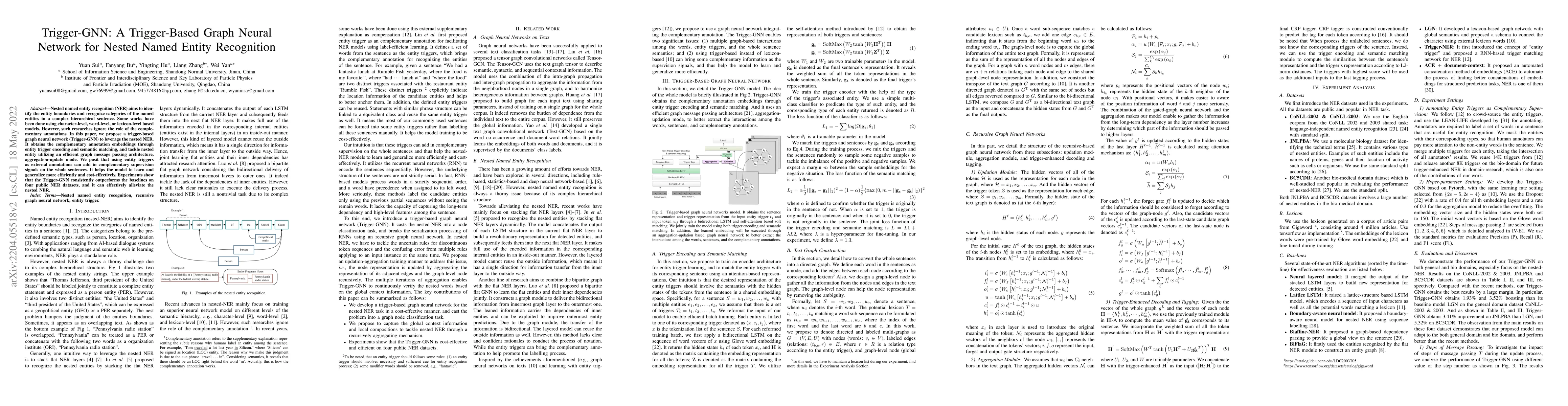 Thumbnail for Trigger-GNN: A Trigger-Based Graph Neural Network for Nested Named
  Entity Recognition