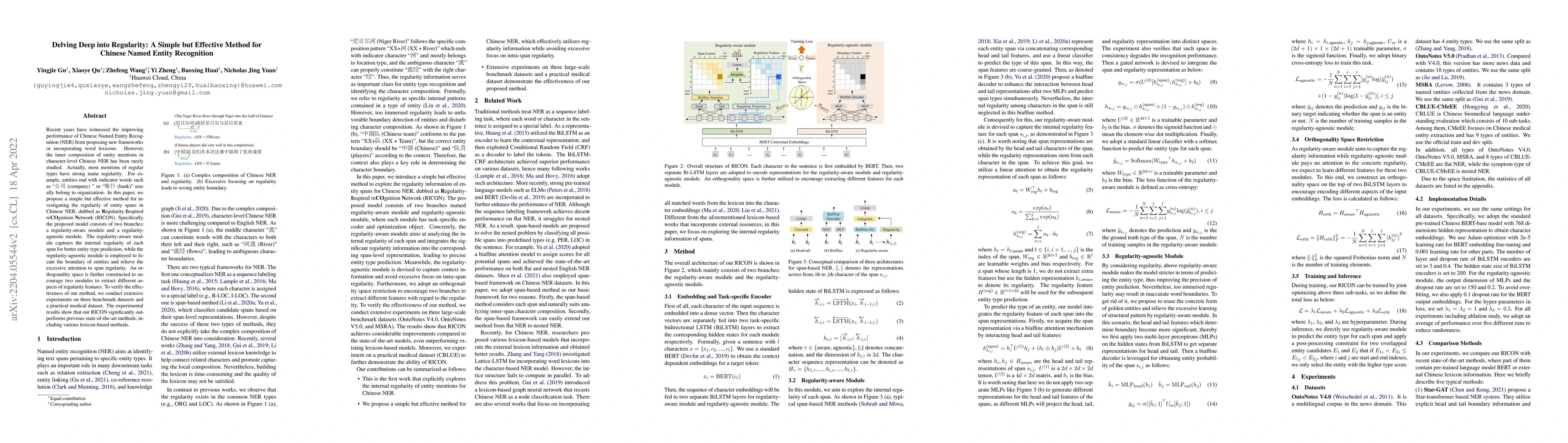 Thumbnail for Delving Deep into Regularity: A Simple but Effective Method for Chinese
  Named Entity Recognition