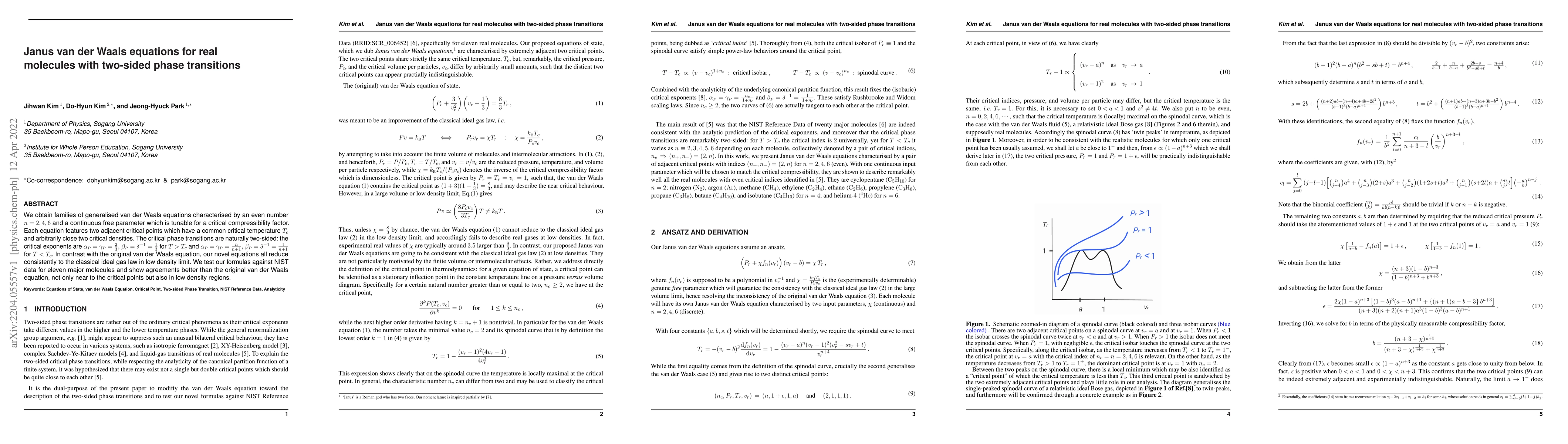 Thumbnail for Janus van der Waals equations for real molecules with two-sided phase
  transitions