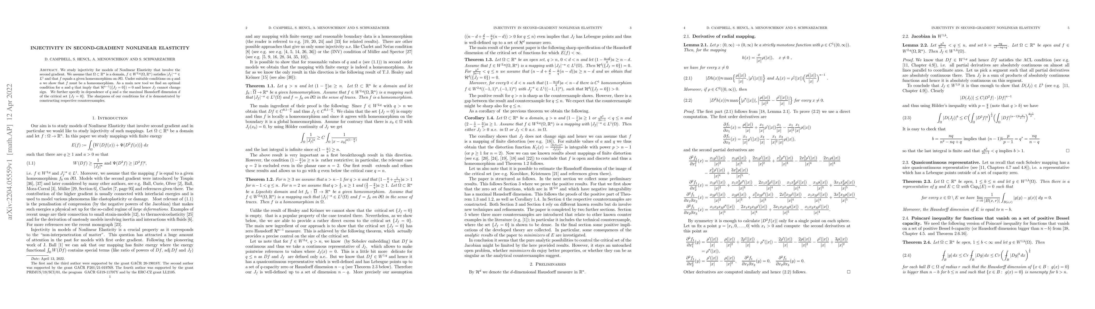 Thumbnail for Injectivity in second-gradient Nonlinear Elasticity