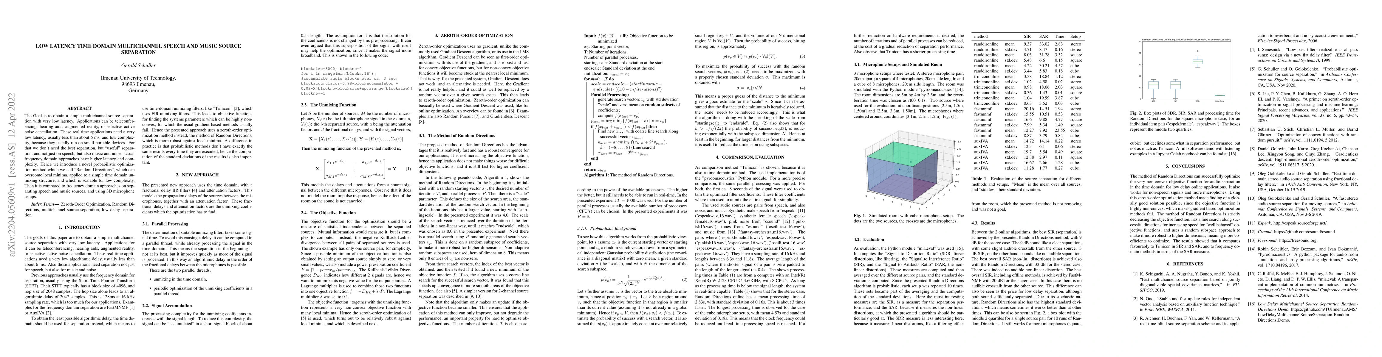 Thumbnail for Low Latency Time Domain Multichannel Speech and Music Source Separation