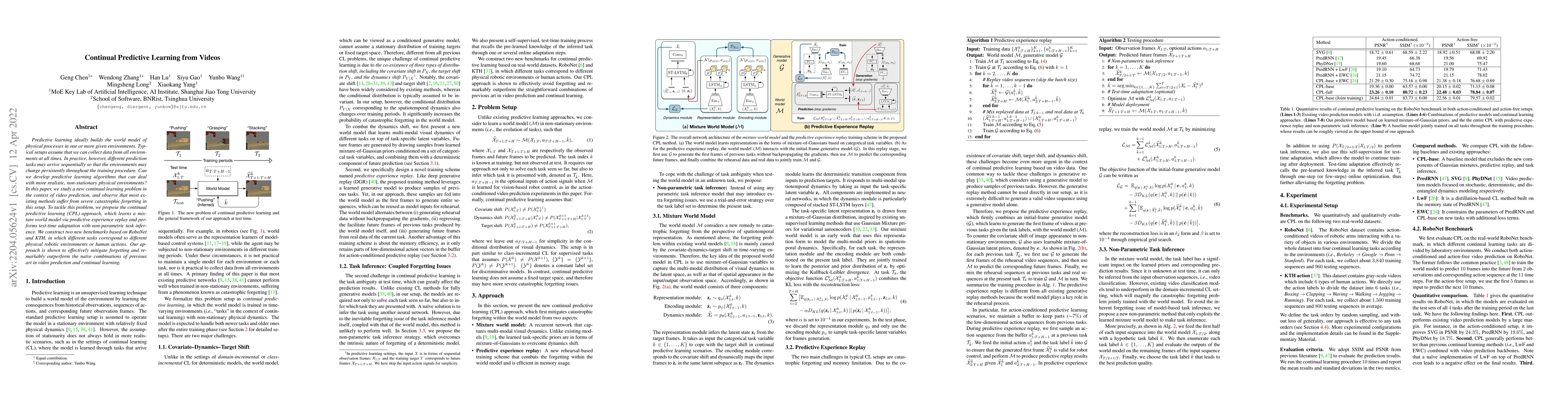 Thumbnail for Continual Predictive Learning from Videos