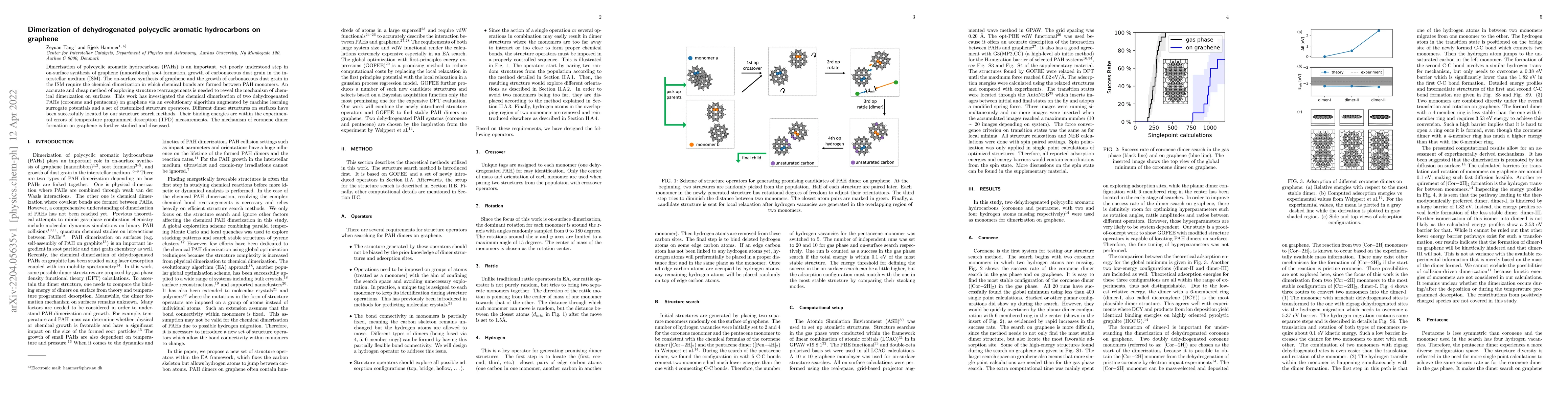 Thumbnail for Dimerization of dehydrogenated polycyclic aromatic hydrocarbons on
  graphene