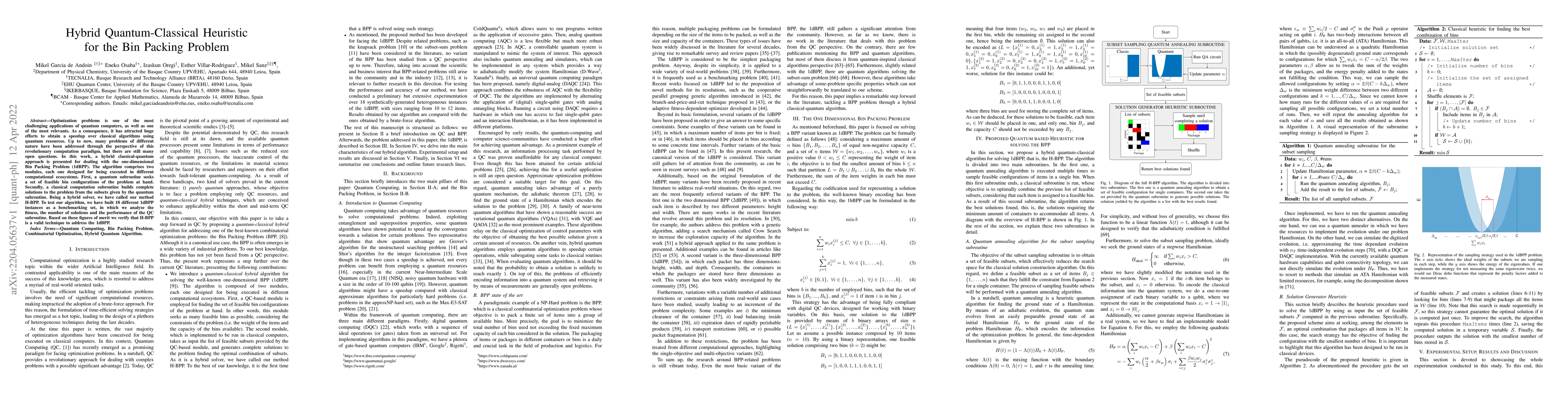 Thumbnail for Hybrid Quantum-Classical Heuristic for the Bin Packing Problem
