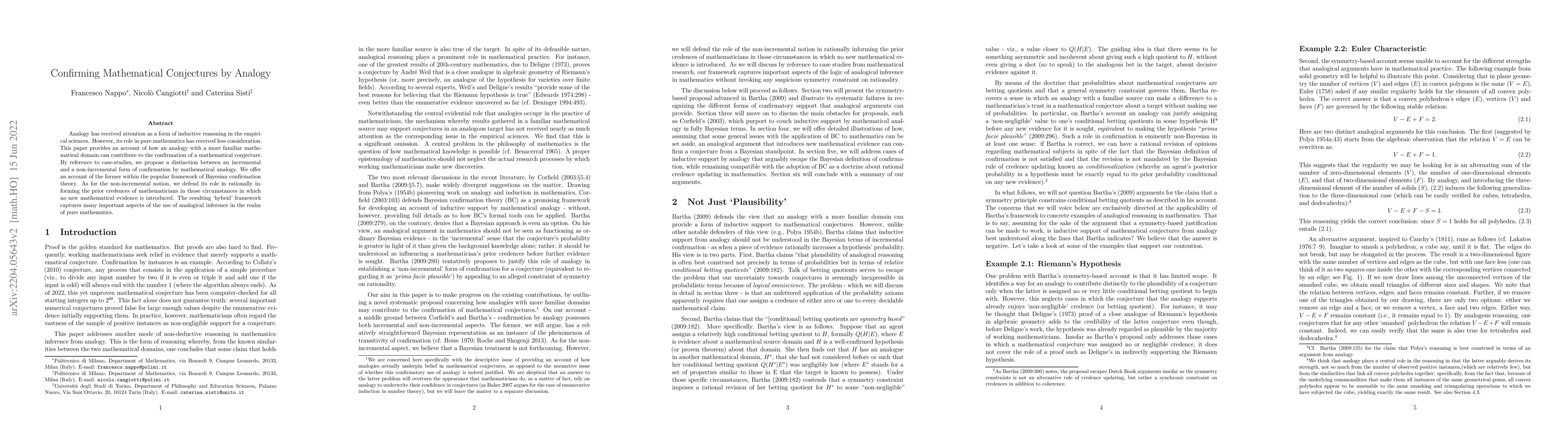 Thumbnail for Confirming Mathematical Conjectures by Analogy
