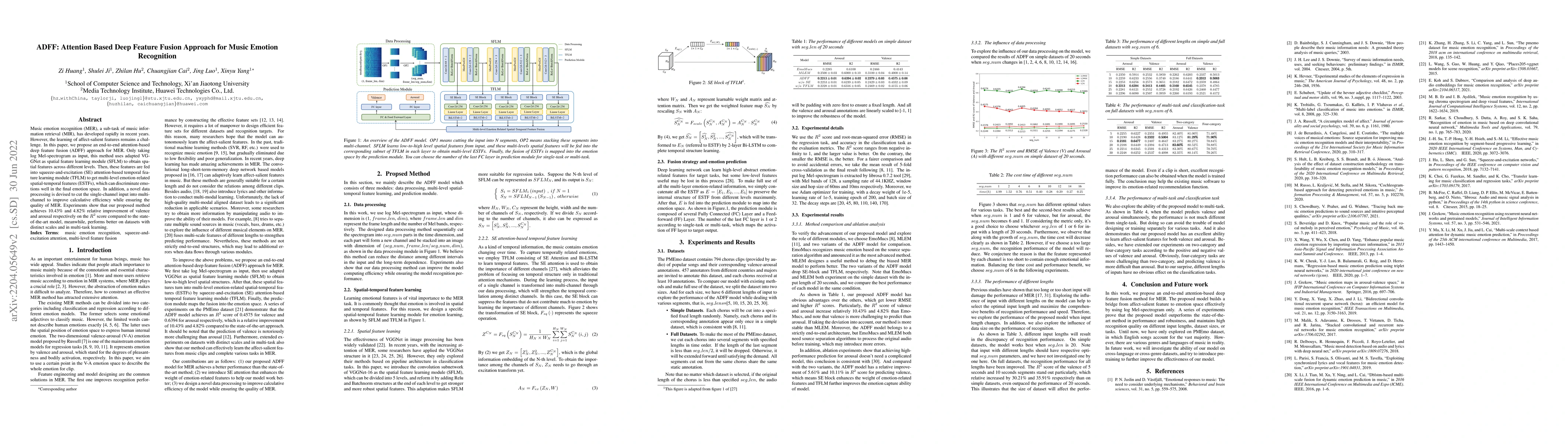 Thumbnail for ADFF: Attention Based Deep Feature Fusion Approach for Music Emotion
  Recognition