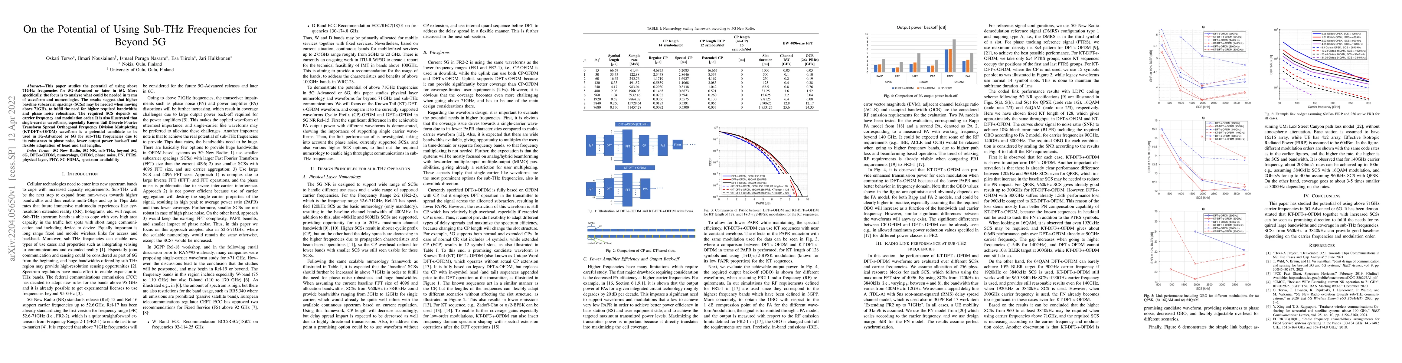 Thumbnail for On the Potential of Using Sub-THz Frequencies for Beyond 5G