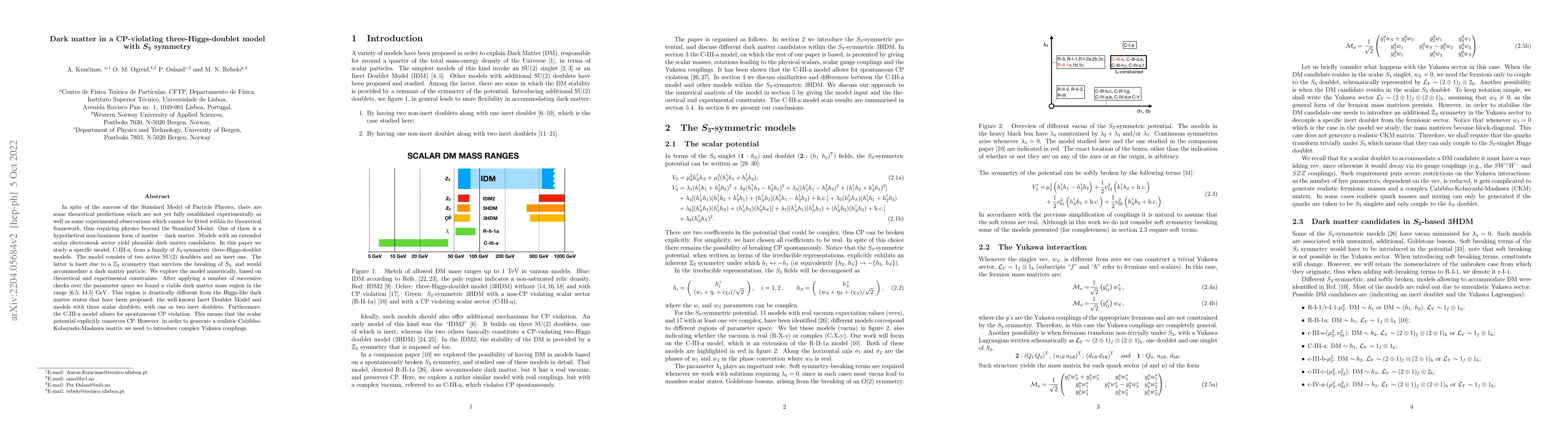 Thumbnail for Dark matter in a CP-violating three-Higgs-doublet model with $S_3$
  symmetry