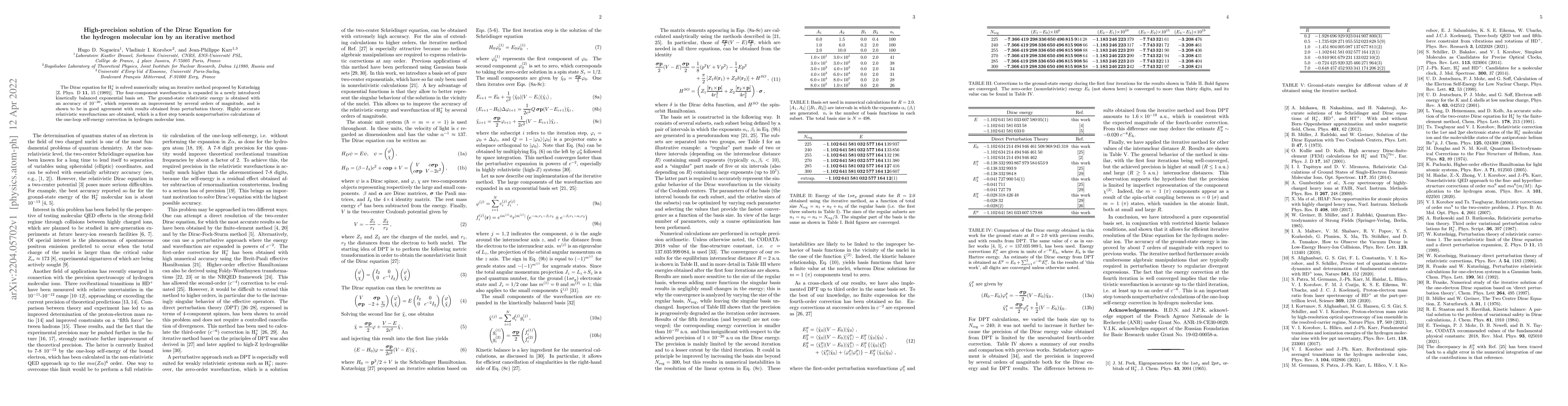 Thumbnail for High-precision solution of the Dirac Equation for the hydrogen molecular
  ion by an iterative method