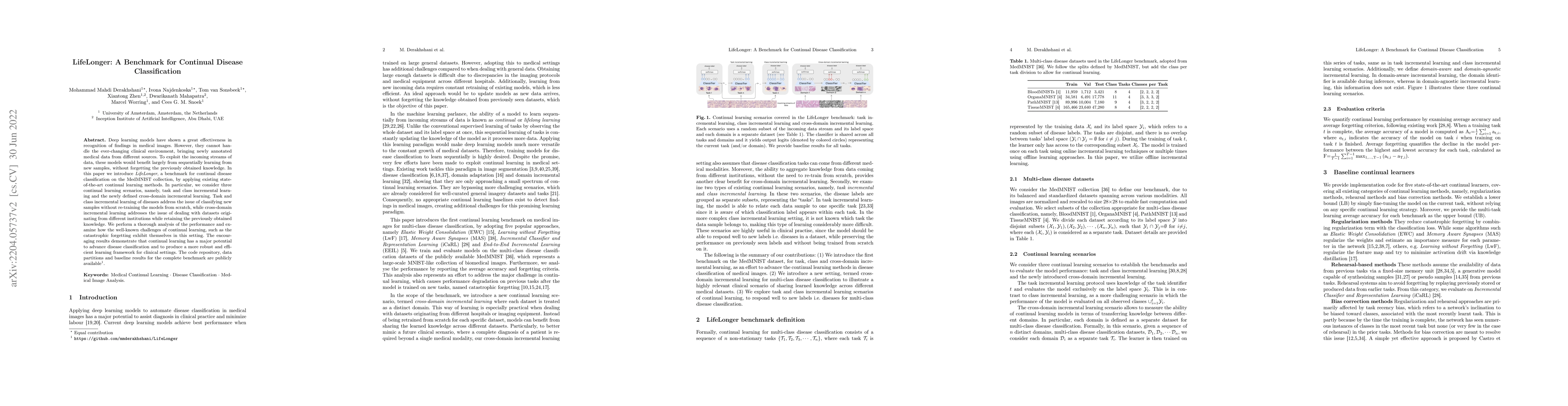 Thumbnail for LifeLonger: A Benchmark for Continual Disease Classification