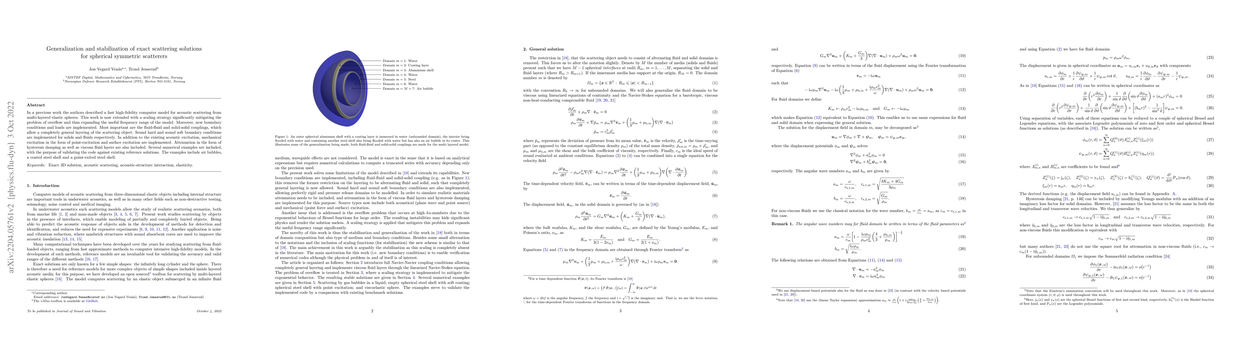 Thumbnail for Generalization and stabilization of exact scattering solutions for
  spherical symmetric scatterers