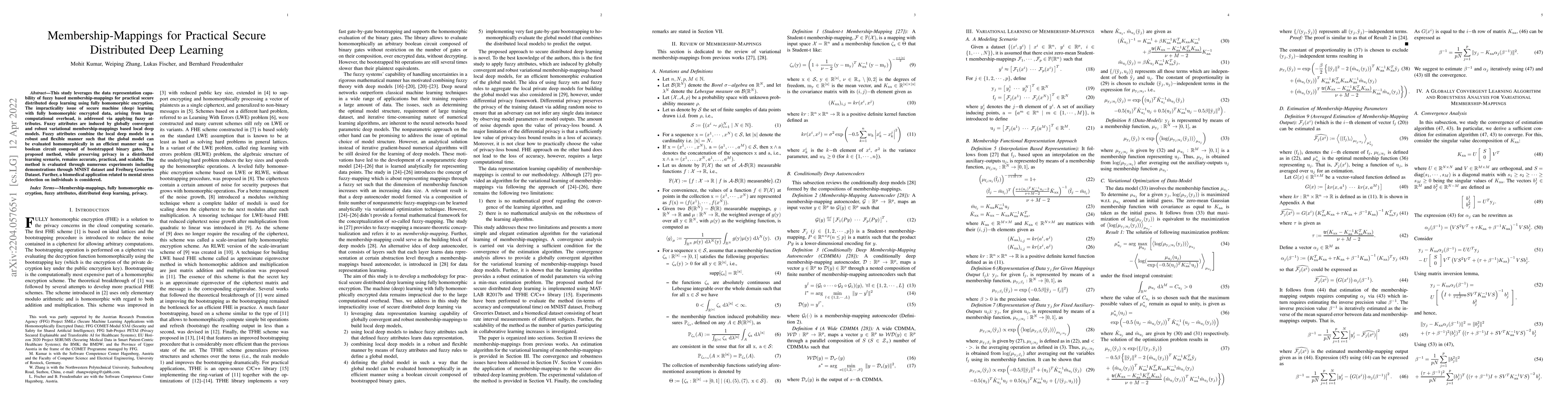 Thumbnail for Membership-Mappings for Practical Secure Distributed Deep Learning