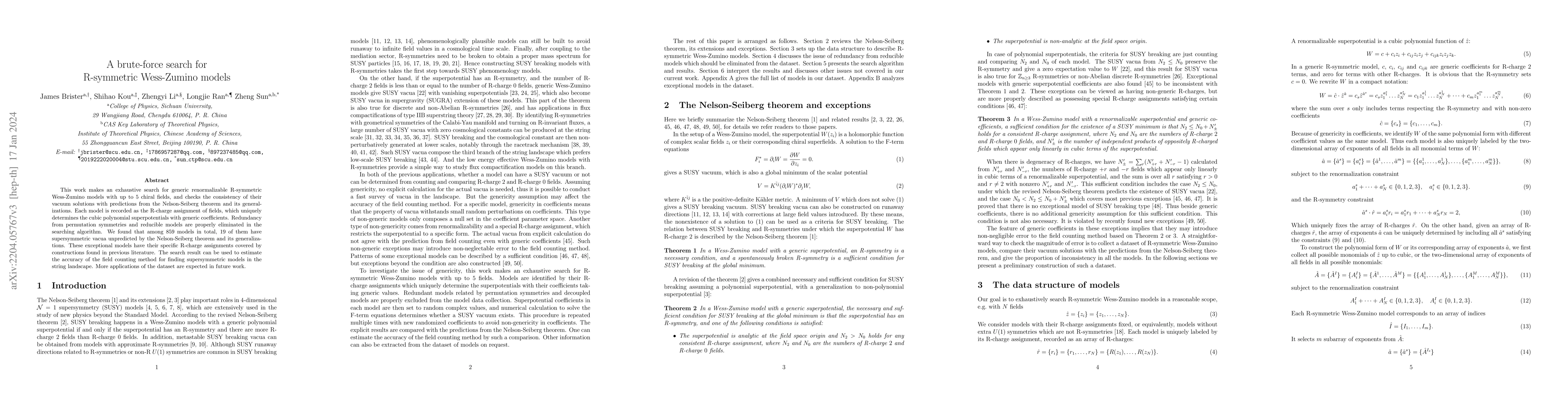 Thumbnail for A brute-force search for R-symmetric Wess-Zumino models
