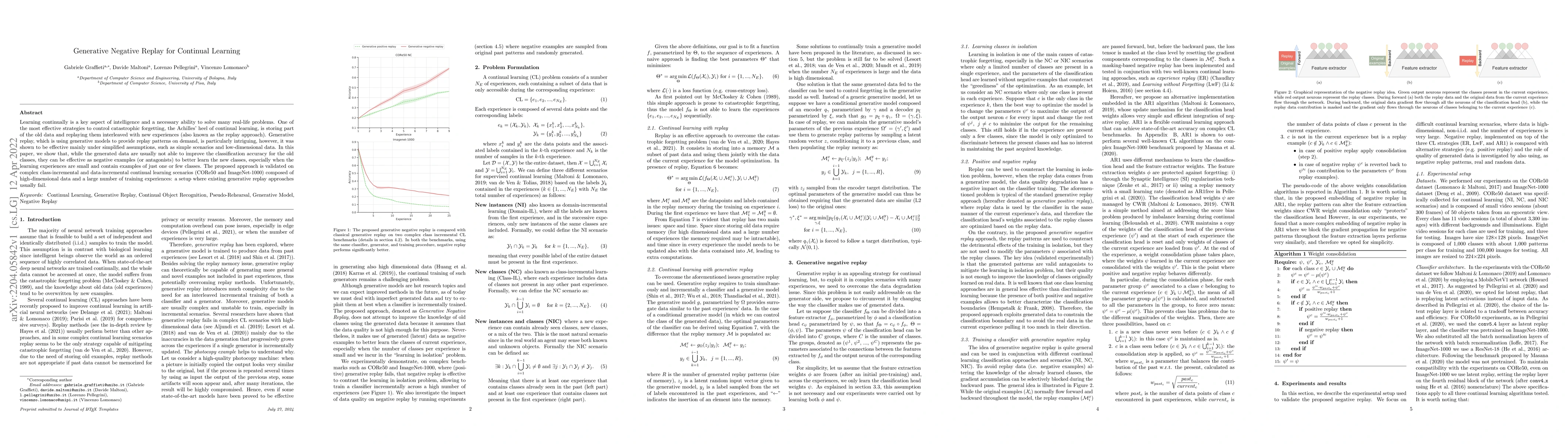 Thumbnail for Generative Negative Replay for Continual Learning