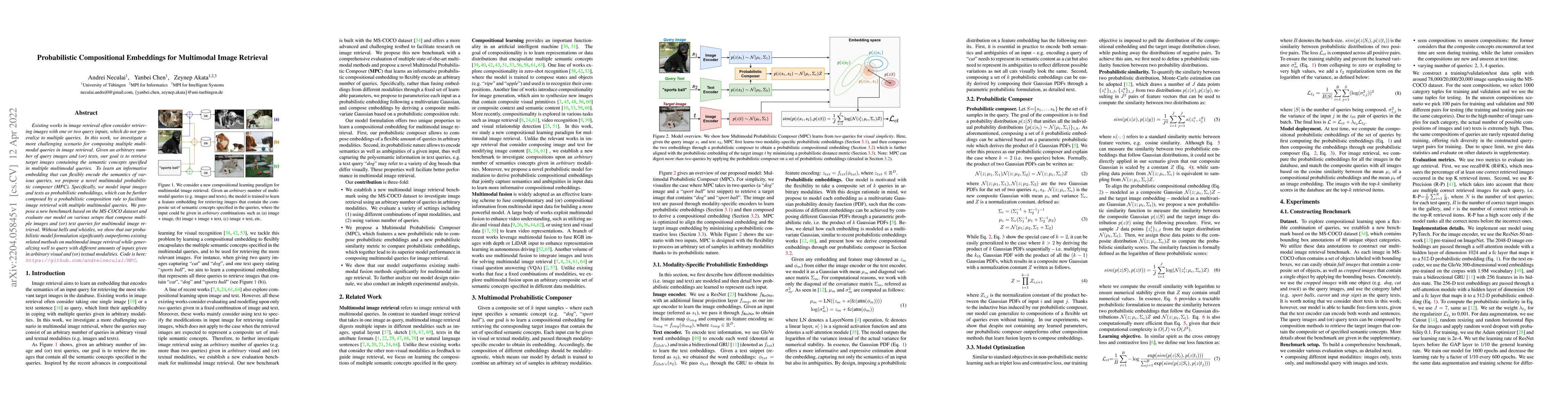 Thumbnail for Probabilistic Compositional Embeddings for Multimodal Image Retrieval
