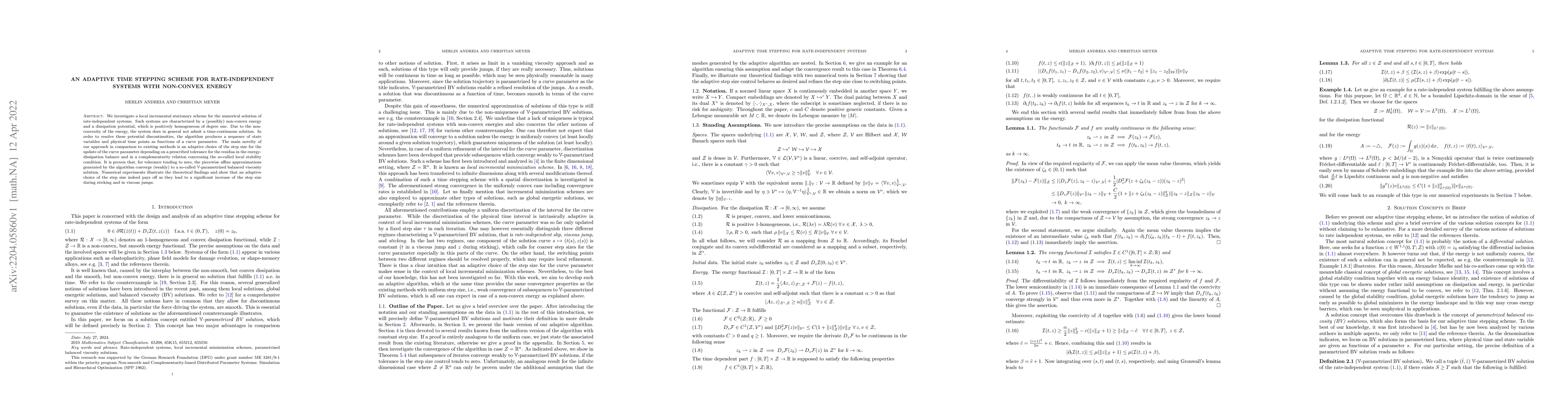 Thumbnail for An Adaptive Time Stepping Scheme for Rate-Independent Systems with
  Non-Convex Energy
