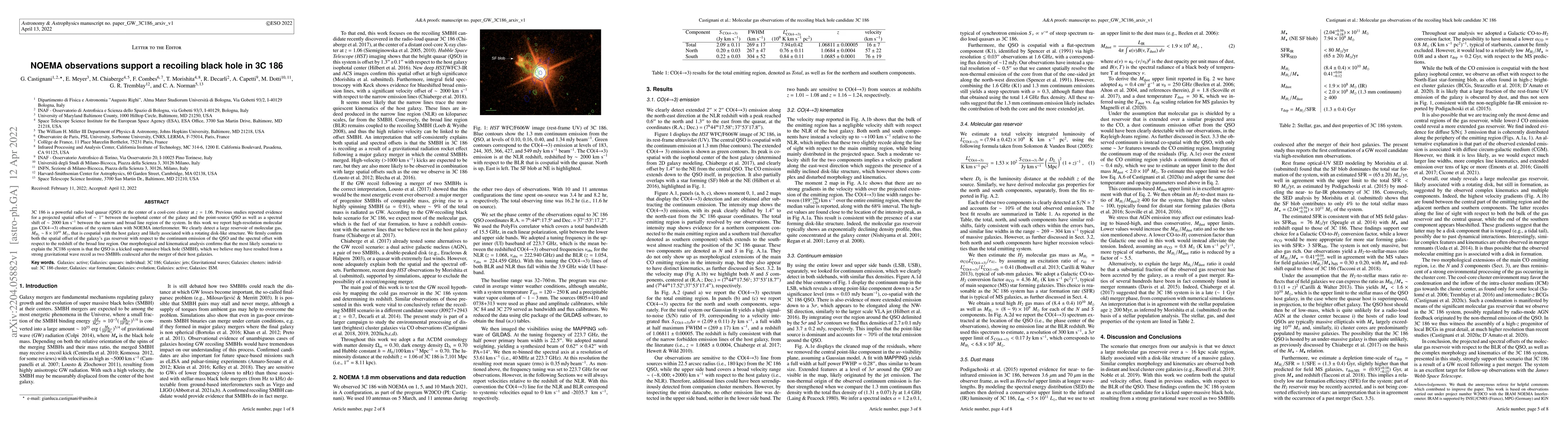Thumbnail for NOEMA observations support a recoiling black hole in 3C186