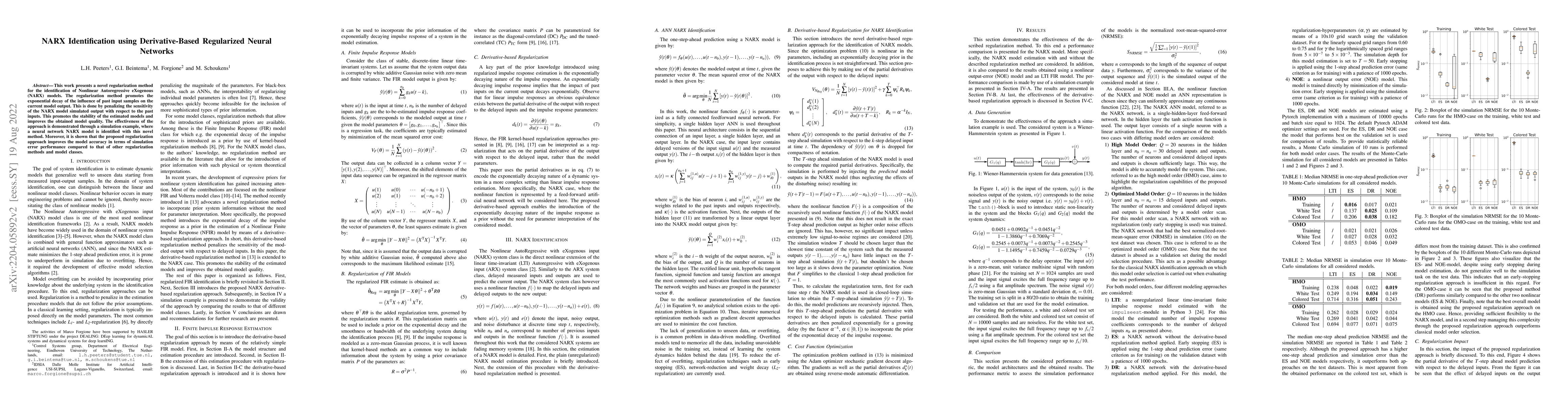 Thumbnail for NARX Identification using Derivative-Based Regularized Neural Networks