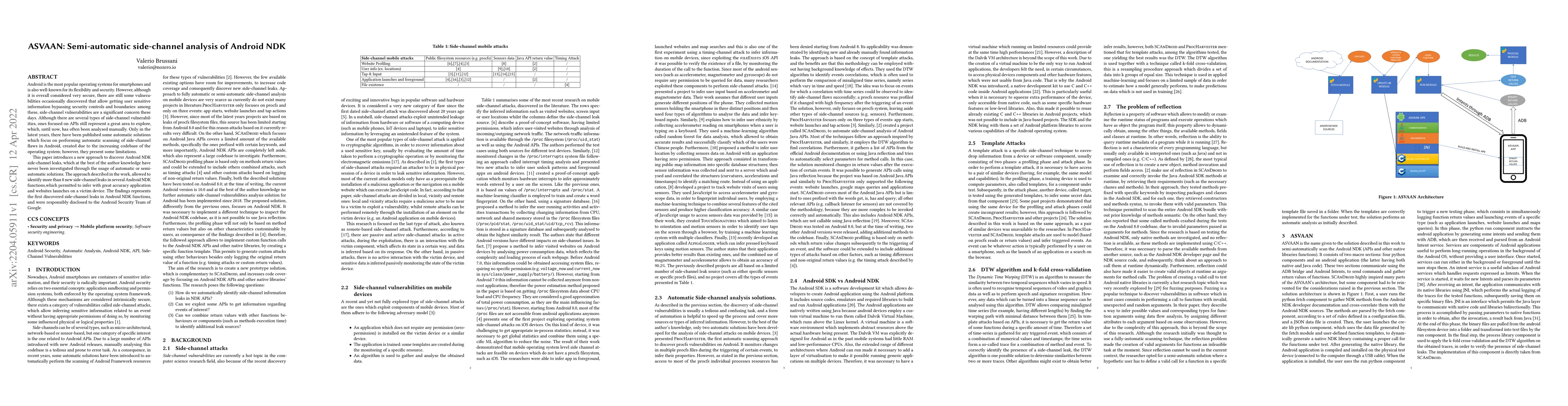 Thumbnail for ASVAAN: Semi-automatic side-channel analysis of Android NDK