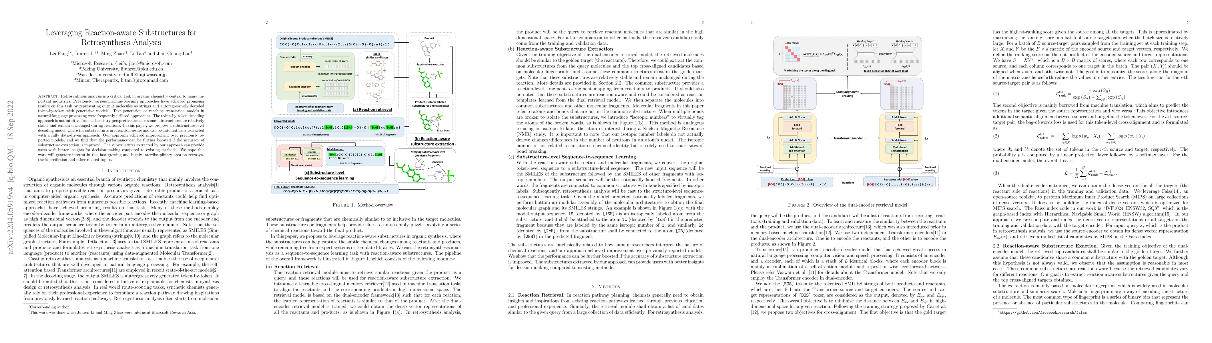 Thumbnail for Leveraging Reaction-aware Substructures for Retrosynthesis Analysis