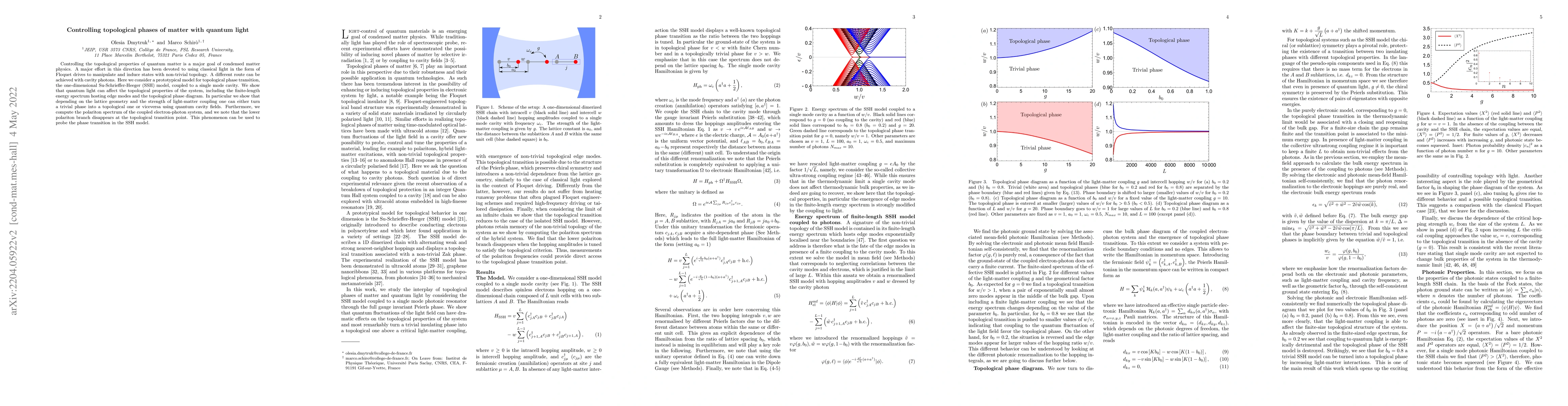 Thumbnail for Controlling topological phases of matter with quantum light