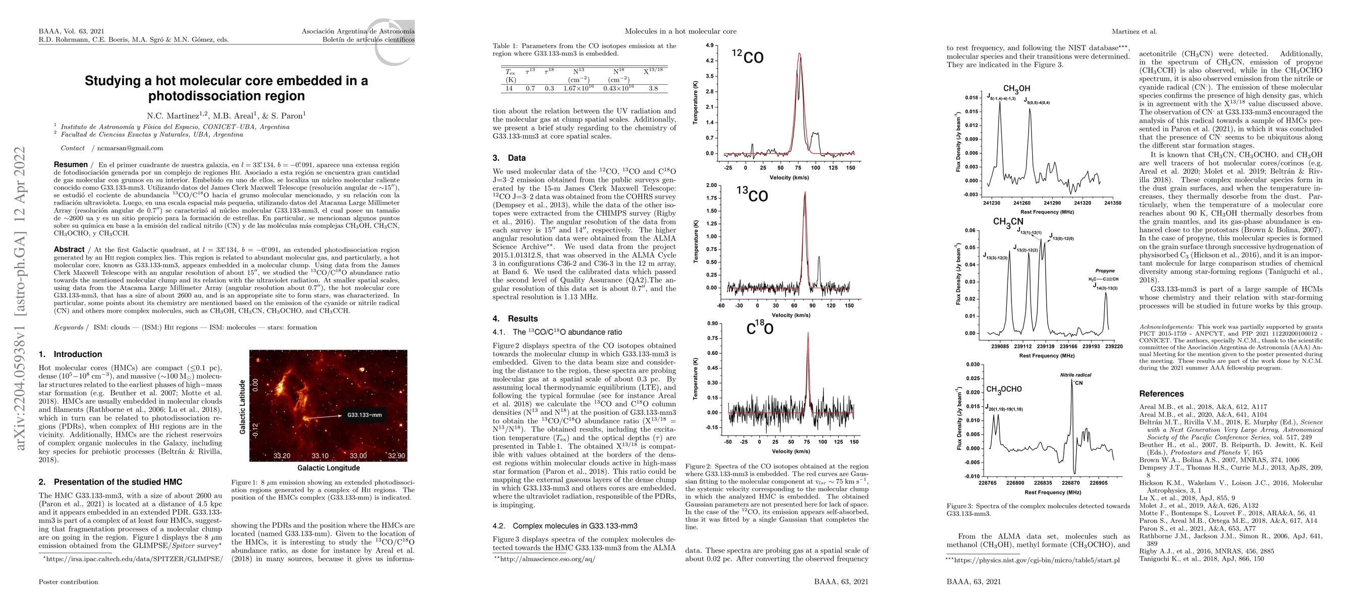 Thumbnail for Studying a hot molecular core embedded in a photodissociation region