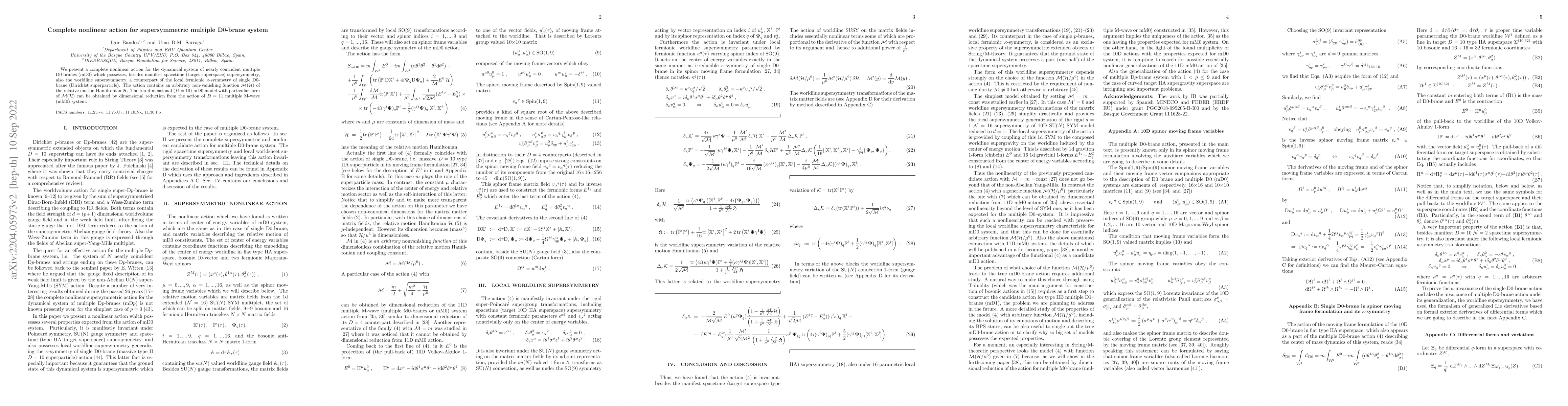 Thumbnail for Complete nonlinear action for supersymmetric multiple D$0$-brane system