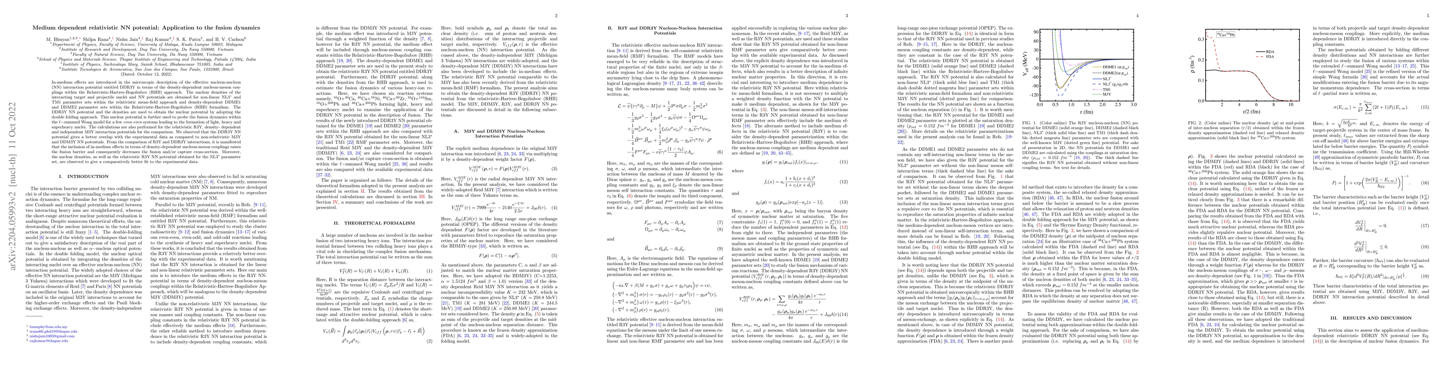 Thumbnail for Medium dependent relativistic NN potential: Application to the fusion
  dynamics