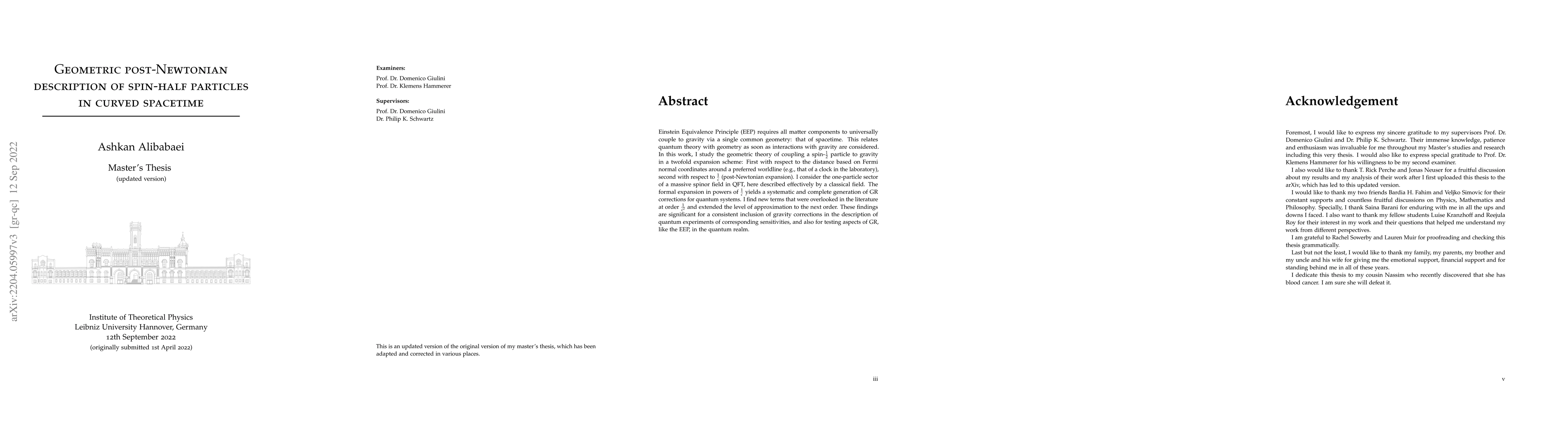 Thumbnail for Geometric post-Newtonian description of spin-half particles in curved
  spacetime