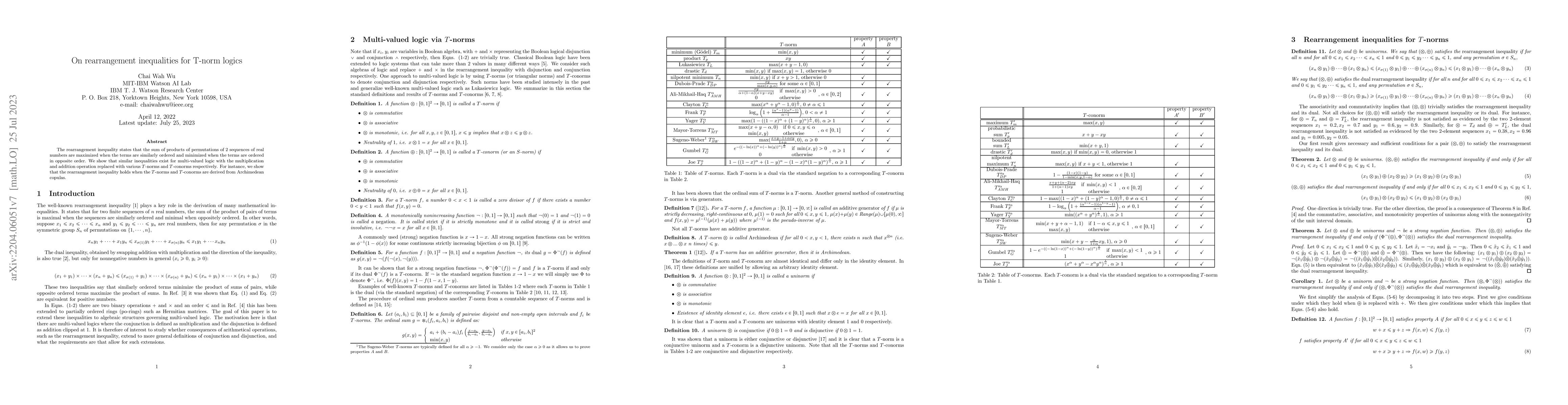 Thumbnail for On rearrangement inequalities for T-norm logics