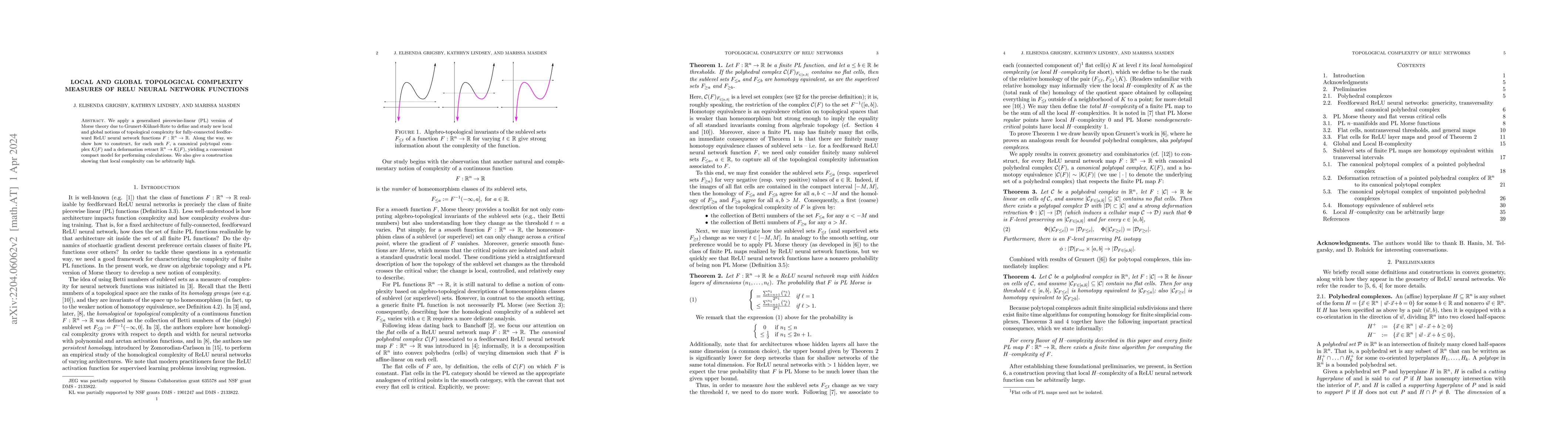 Thumbnail for Local and global topological complexity measures OF ReLU neural network
  functions