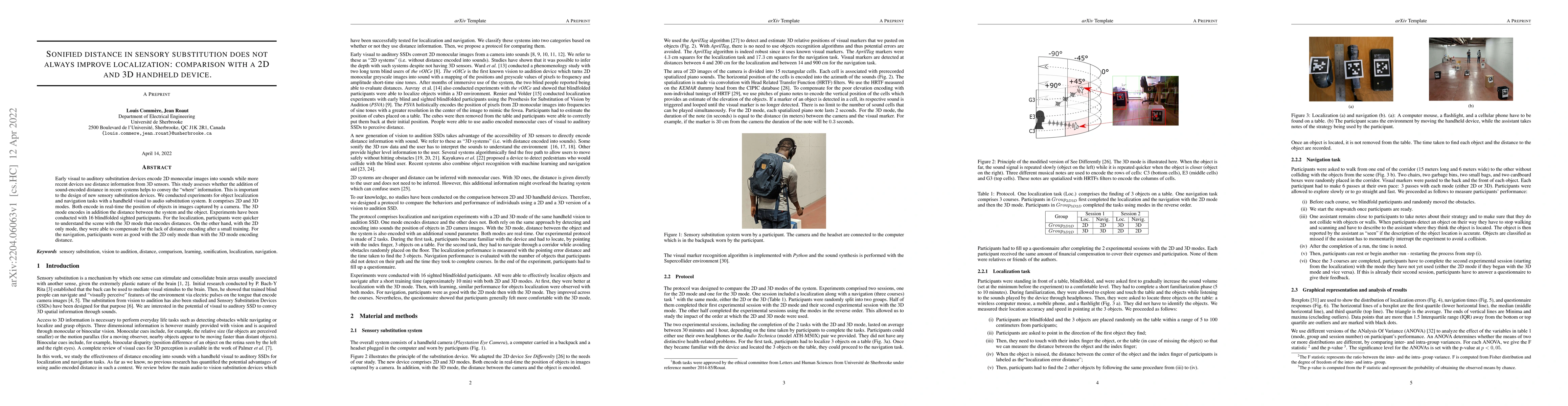 Thumbnail for Sonified distance in sensory substitution does not always improve
  localization: comparison with a 2D and 3D handheld device