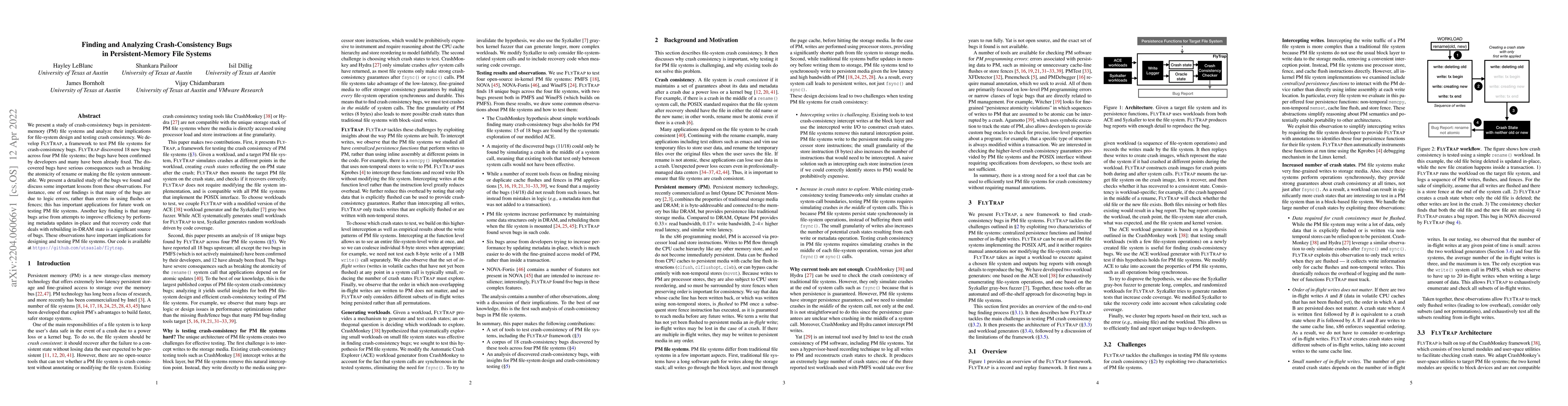 Thumbnail for Finding and Analyzing Crash-Consistency Bugs in Persistent-Memory File
  Systems