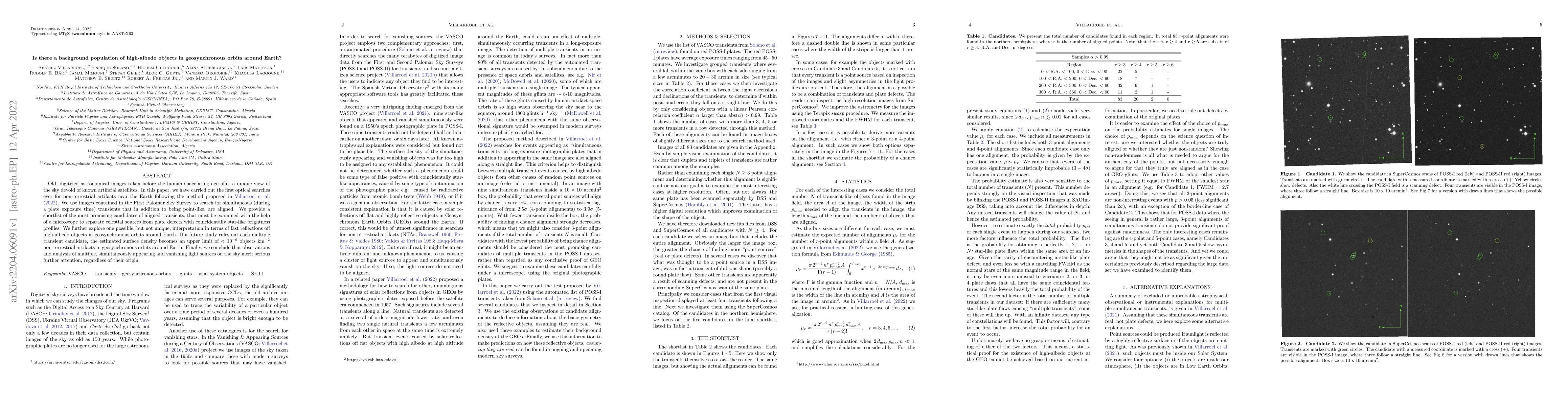 Thumbnail for Is there a background population of high-albedo objects in
  geosynchronous orbits around Earth?