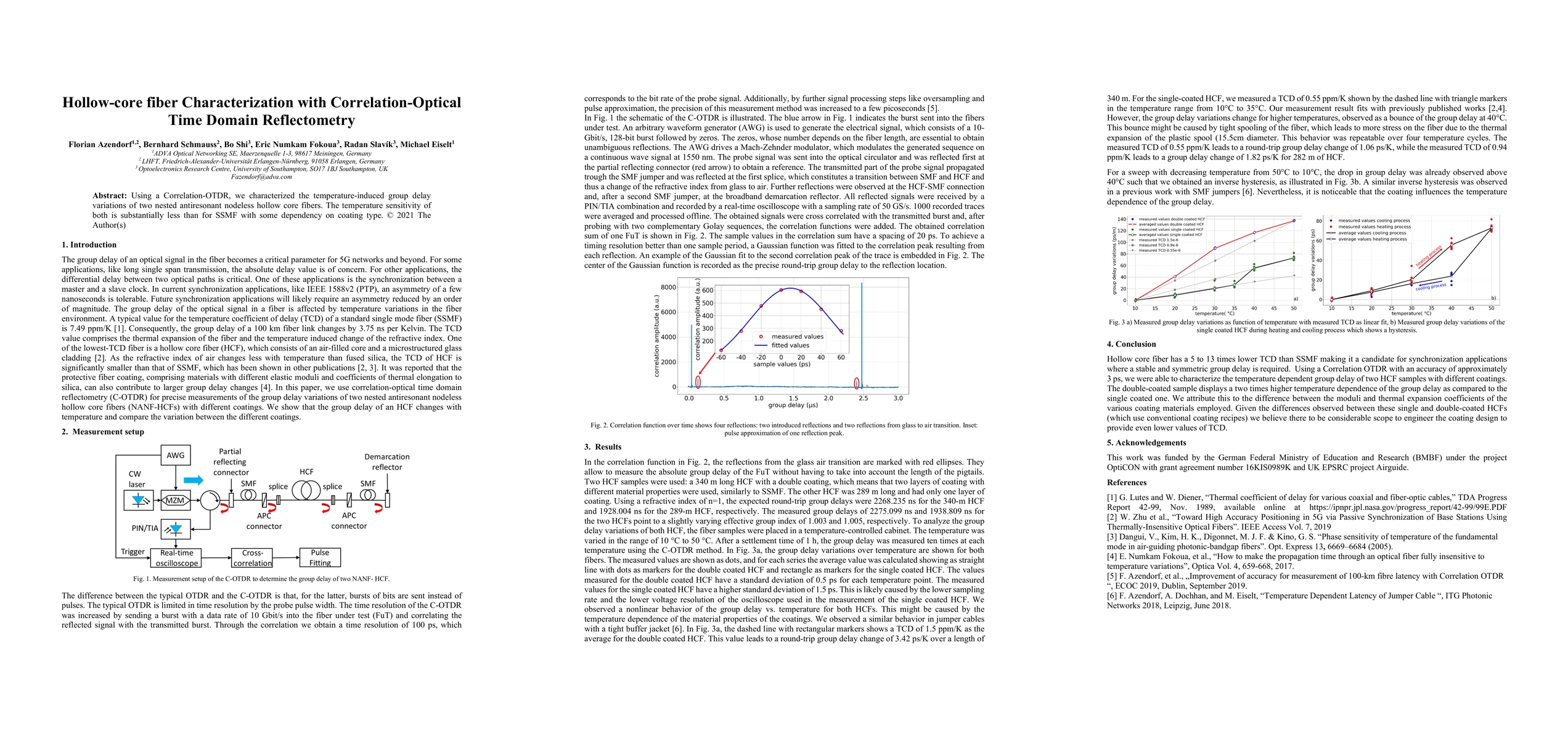 Thumbnail for Hollow-core fiber Characterization with Correlation-Optical Time Domain
  Reflectometry