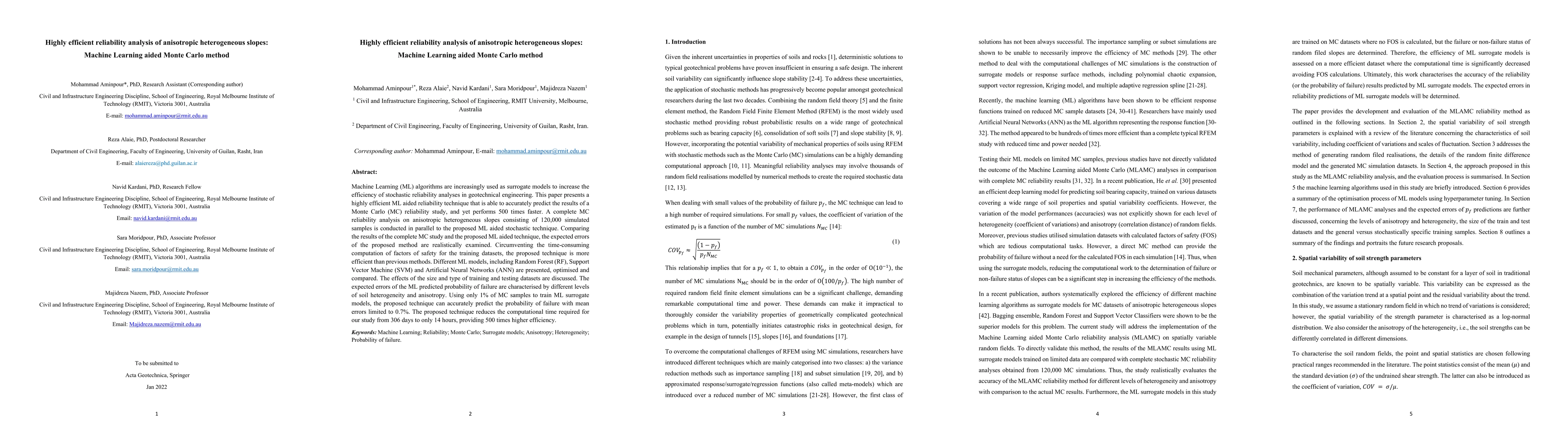 Thumbnail for Highly efficient reliability analysis of anisotropic heterogeneous
  slopes: Machine Learning aided Monte Carlo method