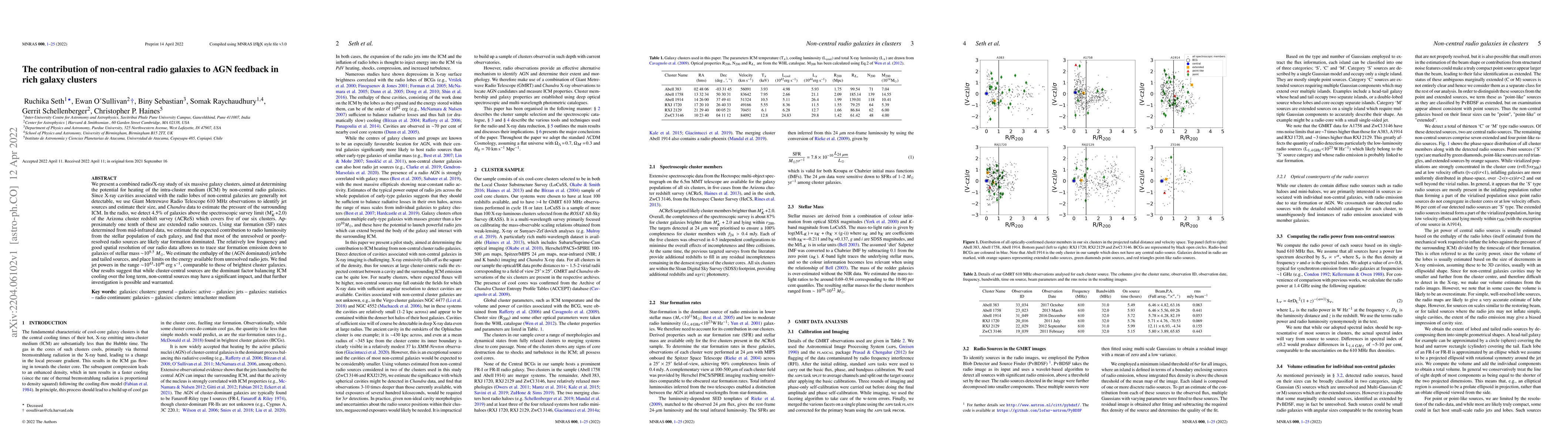 Thumbnail for The contribution of non-central radio galaxies to AGN feedback in rich
  galaxy clusters