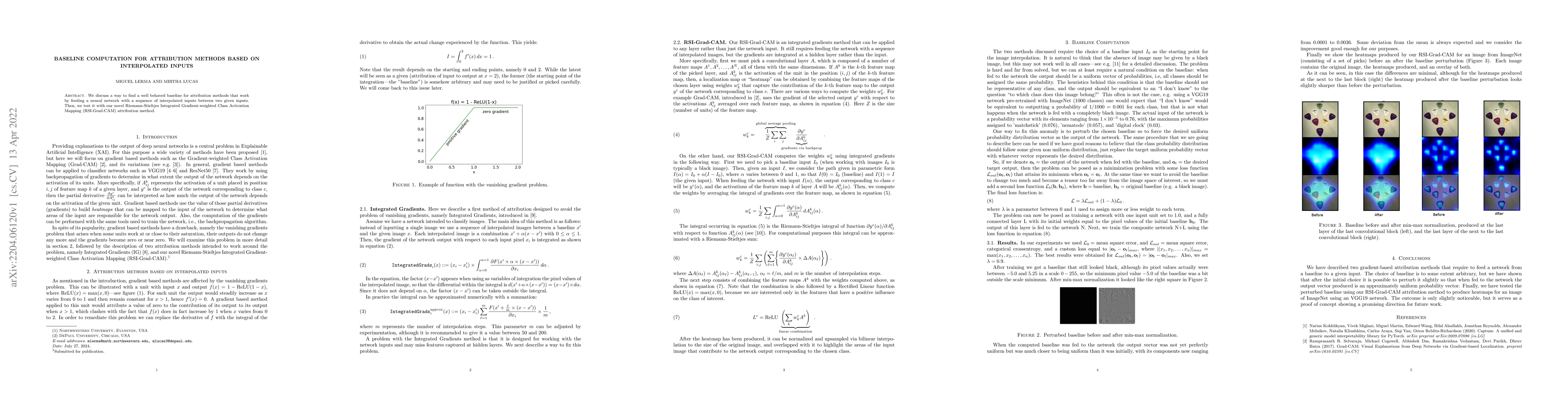 Thumbnail for Baseline Computation for Attribution Methods Based on Interpolated
  Inputs