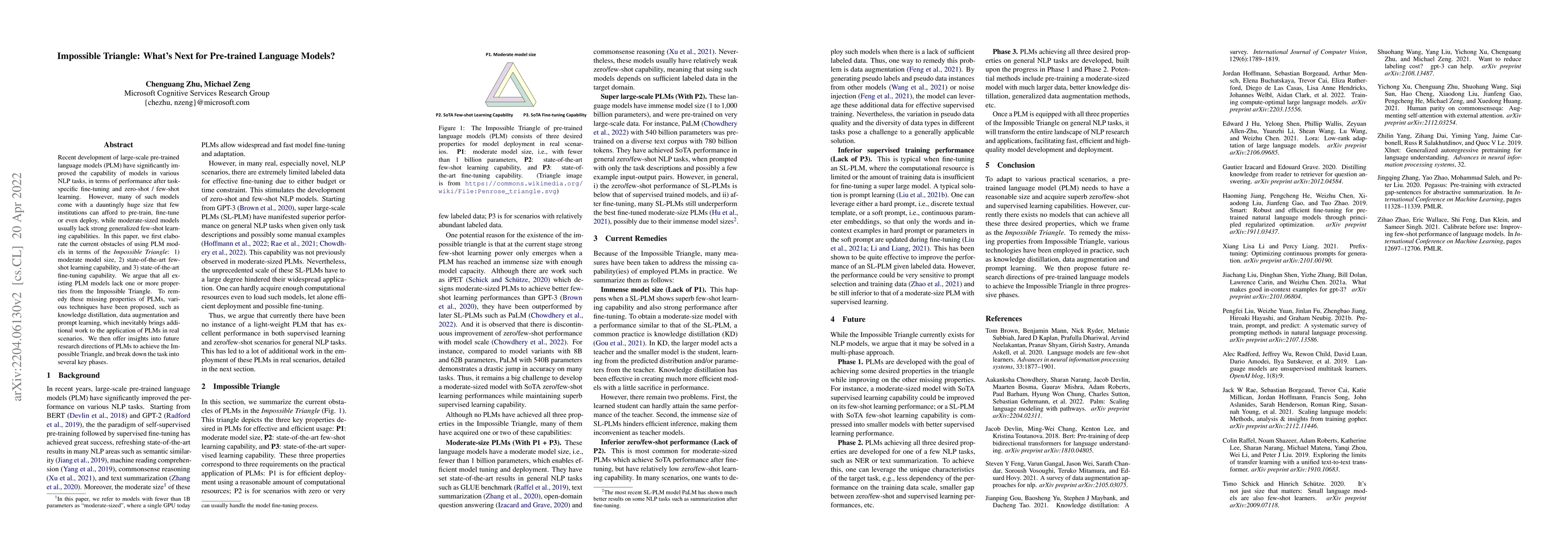 Thumbnail for Impossible Triangle: What's Next for Pre-trained Language Models?