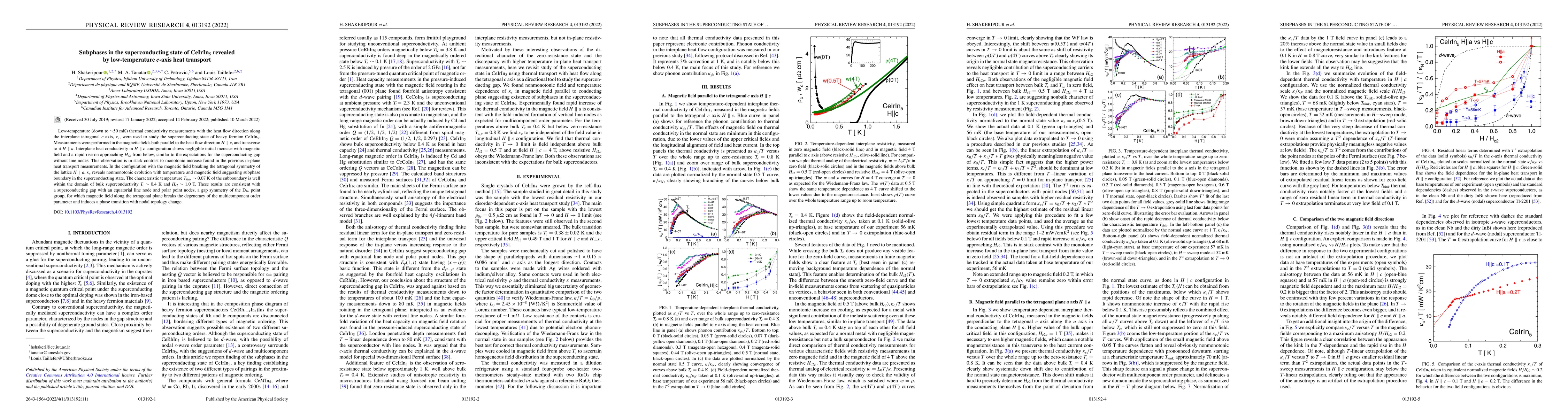 Thumbnail for Sub-Phases in the Superconducting State of CeIrIn$_5$ Revealed by Low
  Temperature $c$-axis Heat Transport