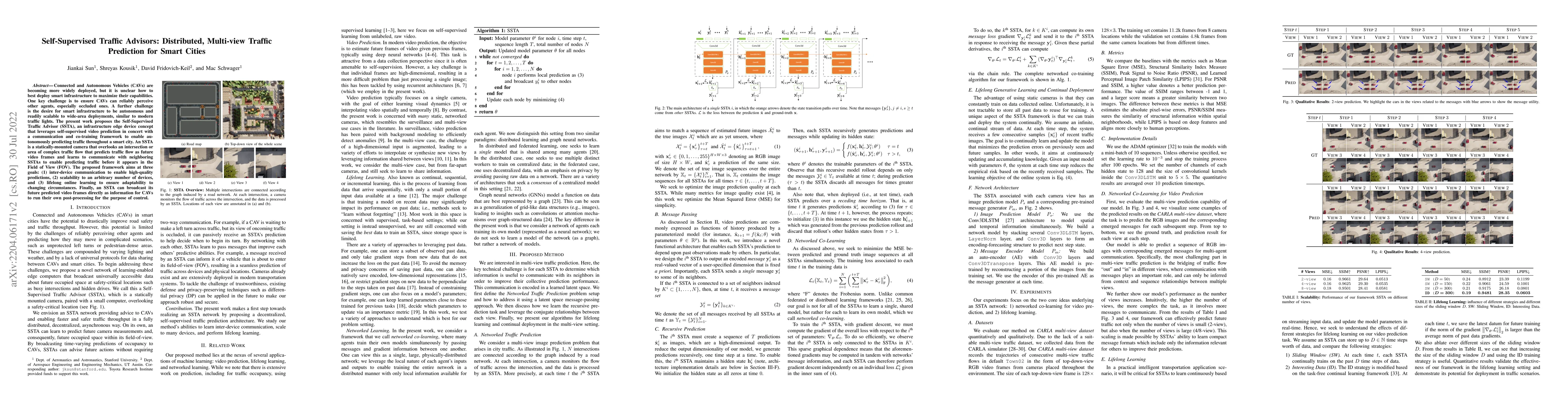 Thumbnail for Self-Supervised Traffic Advisors: Distributed, Multi-view Traffic
  Prediction for Smart Cities