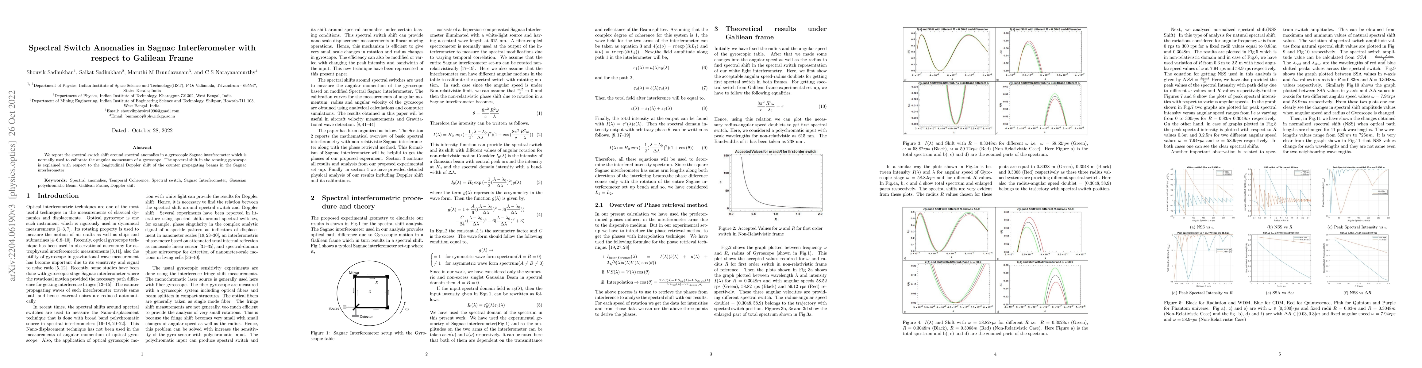 Thumbnail for Spectral Switch Anomalies in Sagnac Interferometer with respect to
  Galilean Frame
