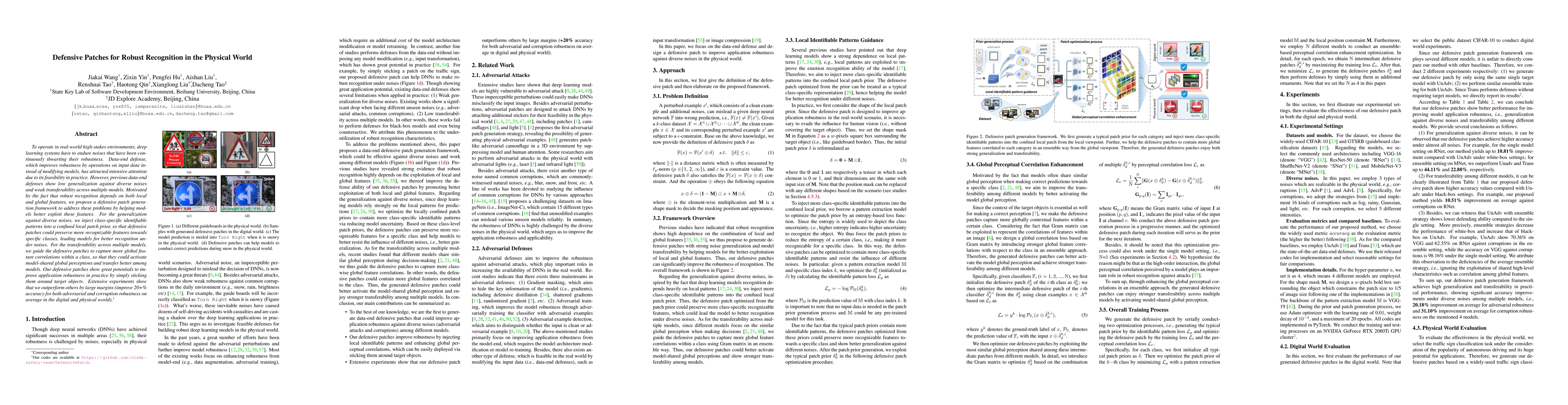 Thumbnail for Defensive Patches for Robust Recognition in the Physical World