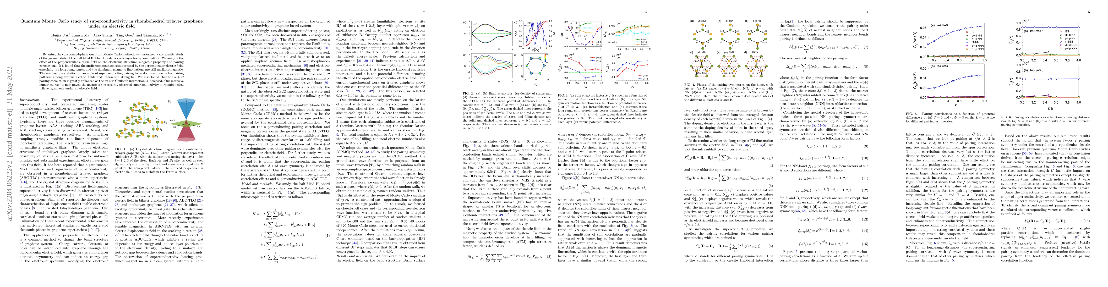 Thumbnail for Quantum Monte Carlo study of superconductivity in rhombohedral trilayer
  graphene under an electric field