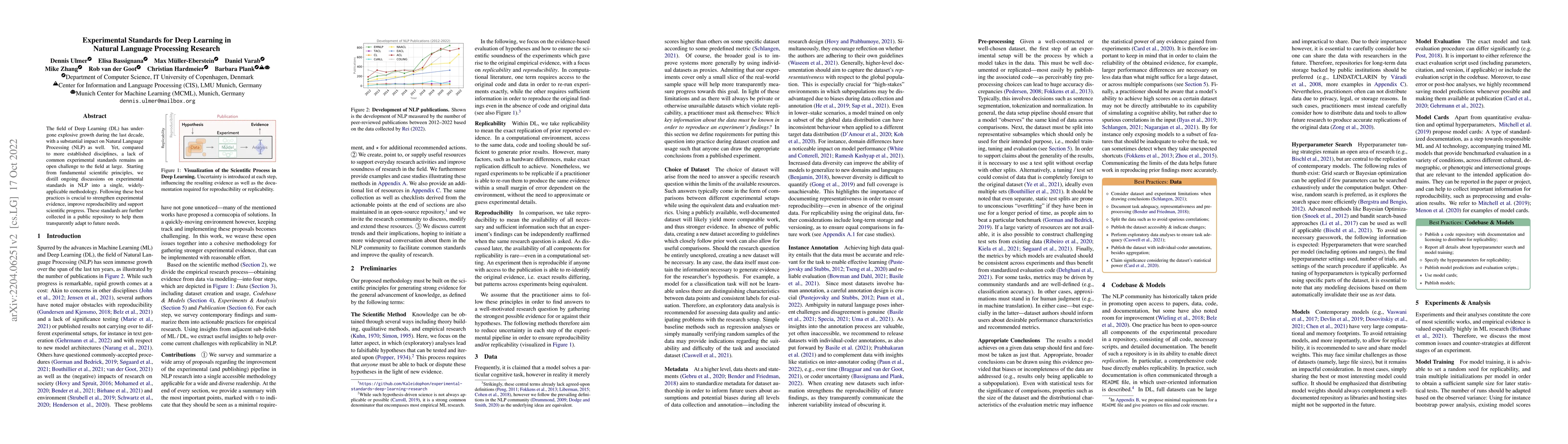 Thumbnail for Experimental Standards for Deep Learning in Natural Language Processing
  Research