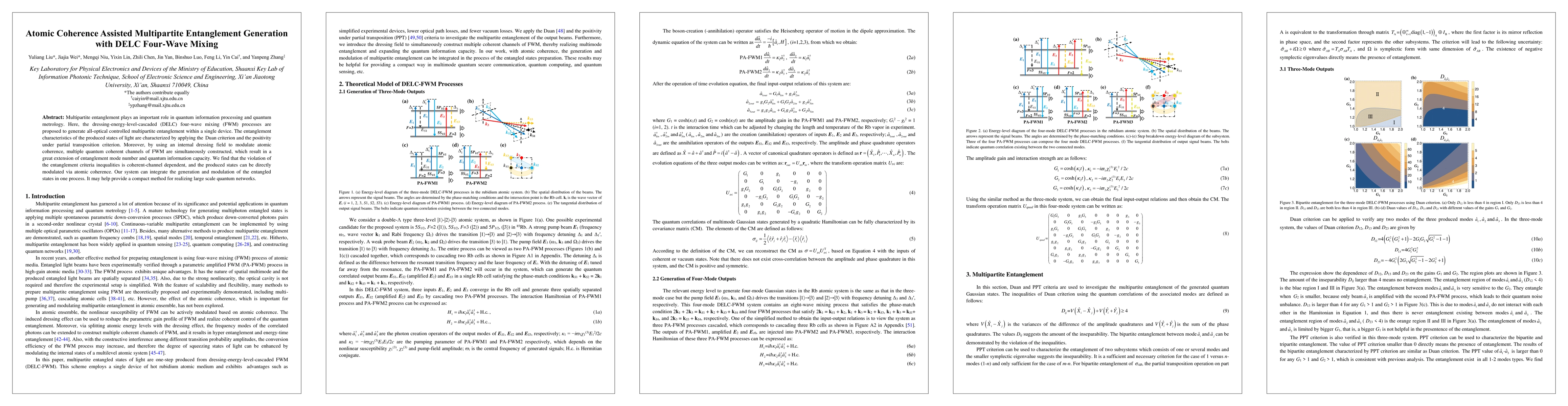 Thumbnail for Atomic Coherence Assisted Multipartite Entanglement Generation with DELC
  Four-Wave Mixing